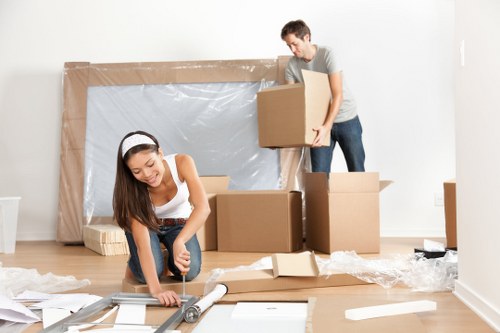 Removal van service helping a Tooting household move belongings from a local flat