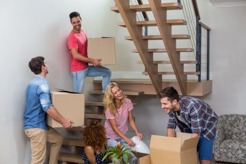 Commercial moving team planning a business relocation in Tooting