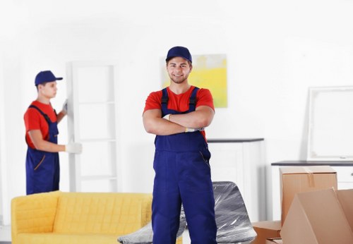 House movers preparing a residential move in Tooting