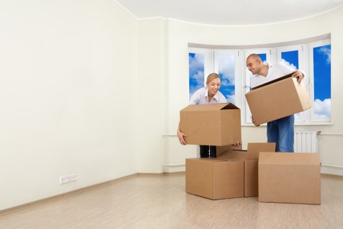 Securing boxes and household items inside a van