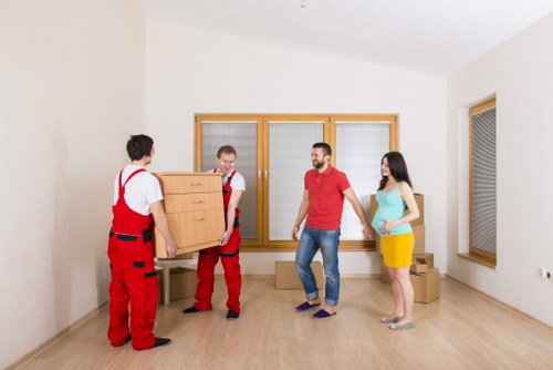 Loading furniture and boxes for a Tooting man and van job