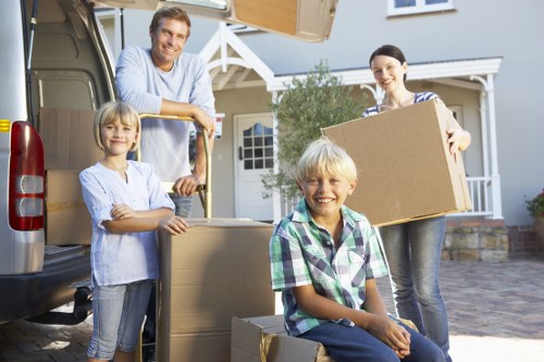 Packed removal van prepared for a local move in Tooting