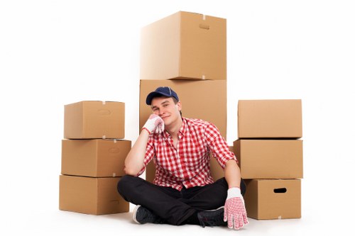 Safe and insured van removal service preparing for transport